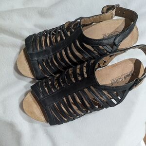 Josef Seibel Black Strappy Women's Sandals